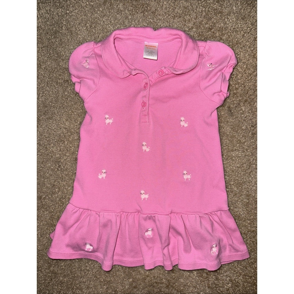 Gymboree Baby Girls Dress 18-24 M Poodle Pretty‎ Pink Puppy Dog Embroidered 2009